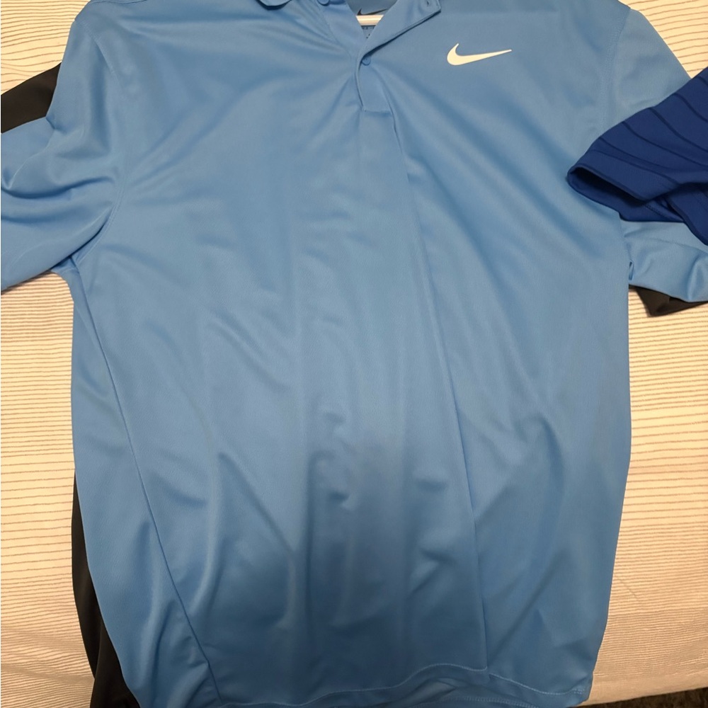 Nike Men's Light Blue Polo Shirt